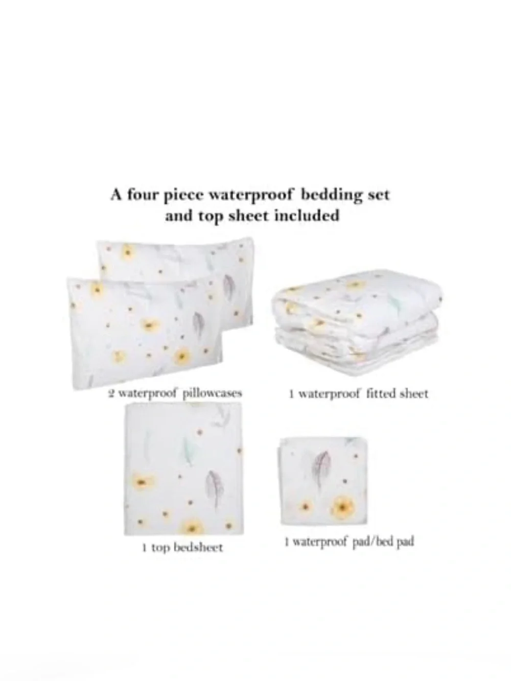 Miracle Dual Waterproof Incontinence Sheets 5 Pcs Twin Size Bedding🛏️Set